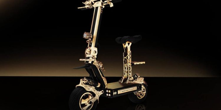 High Speed and 18-karat Gold Plated: The Electric Scooter Unveiled in Dubai